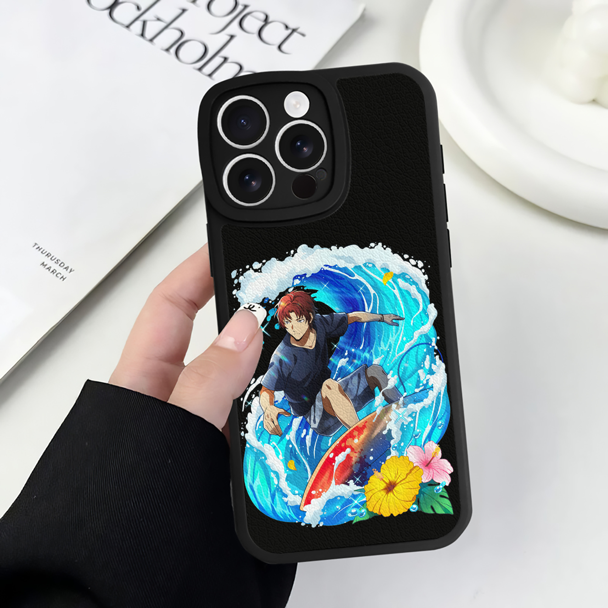 （画像用） 文豪ストレイドッグス Bungo Stray Dogs 【iPhone 16シリーズ対応】シリコンスマホケース（レザー調） 材質：シリコン